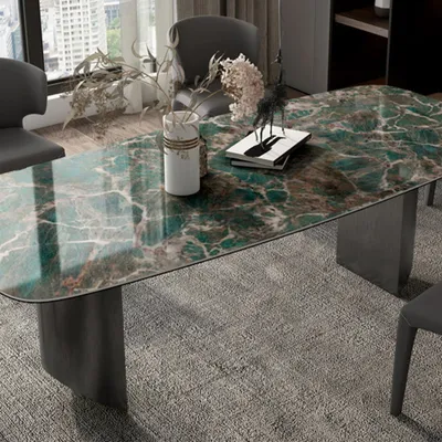 Produktbild von 360Home Grüner Luxus Modernes Design Keramik Esstisch Tisch 140*80*75cm