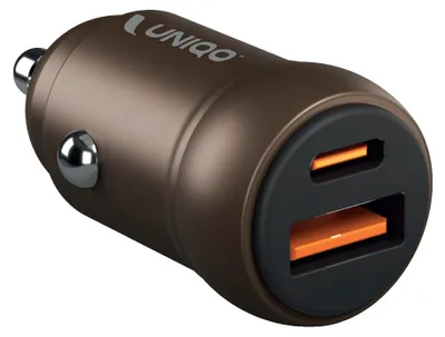 Produktbild von UNIQO Auto‑Ladegerät – Ultra‑Schnellladen 30 Watt mit USB‑A‑ und USB‑C‑Port