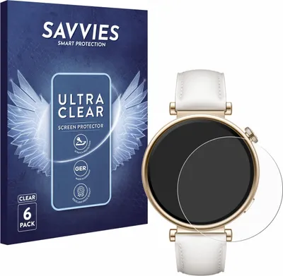 Produktbild von 6x Für Huawei Watch GT 4 (41mm) Schutzfolie Savvies Displayschutz Display Schutz Folie Klar Transparent
