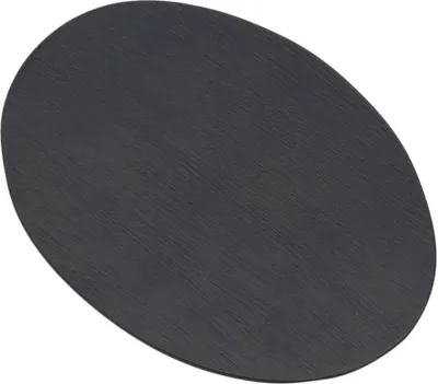 Produktbild von 17x12cm Kerzenteller Oval Aluminium Schwarz Kerzenhalter Untersetzer Tischdeko