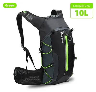Image de Sac à dos de sport et de vélo - YP0707210 - Imperméable - Pliable - En nylon - Sac à dos d'hydratation - Pour la randonnée - Vert