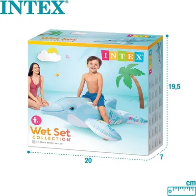 Produktbild von Intex Lil' Dolphin Ride-On, Tiere, 3 Jahr(e), Vinyl, Mehrfarbig