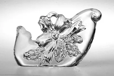 Produktbild von Glasanhänger Baumschmuck Schlitten klar Bleikristall 7 cm