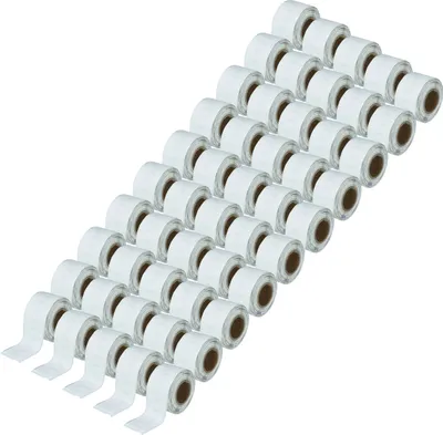 Produktbild von vhbw 50x Rolle 130 Etiketten Ersatz für Dymo 99010 für Drucker - 28mm x 89mm Weiß