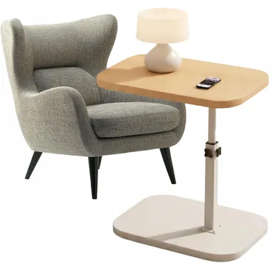 Produktbild von Beistelltisch höhenverstellbar - 40x30 cm - Laptoptisch für Sofa - Holzoptik