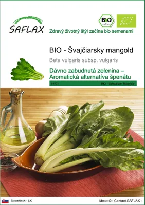 Obrázok produktu pre SAFLAX - BIO - Švajčiarsky mangold - Beta vulgaris subsp. vulgaris - 150 Semená