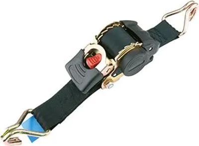 Produktbild von Ratschengurt zum Sichern. Mit automatischer Rückholung. 3 m x 52 mm. J-Haken. Tragfähigkeit 500 kg.