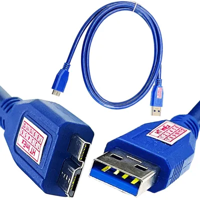 Produktbild von Blau - USB 3.0 AM Stecker auf Micro B Kabel Super Speed Adapterkabel für externe P5M8