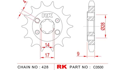 Produktbild von RK Antriebsritzel 3500 13 Zähne