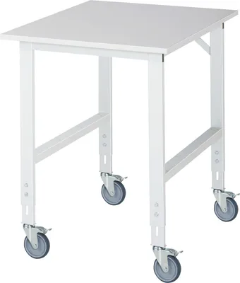 Produktbild von RAU Arbeitstisch 750x1000x910-1230 fahrbar M-Platte 22mm l.gr