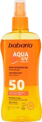 Produktbild von Babaria Aqua Uv Bi-Fasica Spray Spf50 Wasserfest 200Ml