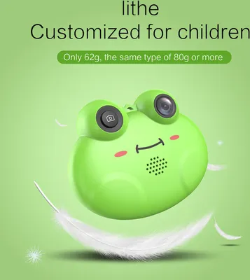 Image de Petite grenouille HD LCD Mini caméra numérique pour enfants 2MP anti-chute comme cadeaux d'anniversaire - Vert