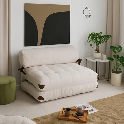 Immagine prodotto di Surigae - Divano Letto 2 Posti, 120x75 cm Bianco, Contenitore