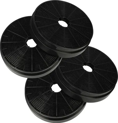 Produktbild von vhbw 4x Aktivkohlefilter kompatibel mit Klarstein 10034101, 10034102, 10034104, 10034107, 10034098, 10034099, 10034100 Dunstabzugshaube - 17,5 cm