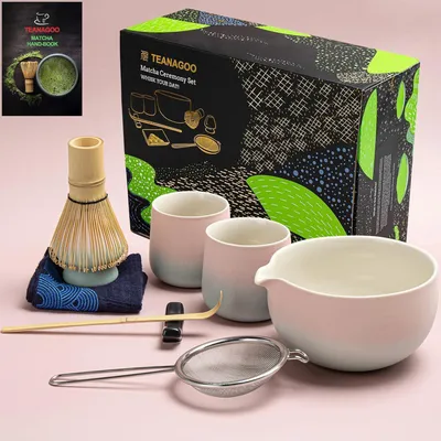 Image de TEANAGOO Matcha Set Fouet en bambou Bol en céramique 9 pièces Gradient