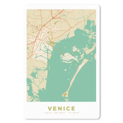 Produktbild von MuchoWow® Mauspad Mousepad Venedig - Stadtplan - Karte - Vintage 18x27 cm - Mousepads - Maus Mat - Pad - Mausunterlage