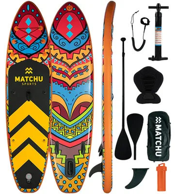 Image de Planche de stand-up paddle gonflable - 320x81x15 cm - Capacité de charge : 150 kg - Ensemble complet