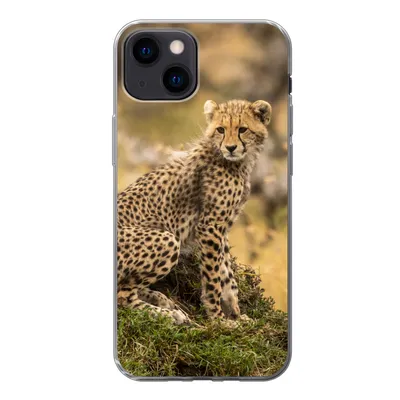 Produktbild von MuchoWow® Handyhülle Schutzhülle Hülle für iPhone 13 mini Leopard - Wald - Tier Silikon Softcase Handy Hülle - Softcase