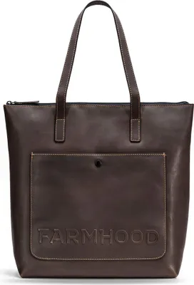 Produktbild von Farmhood Leder Schultertasche Nashville Shopper Dark Brown dunkelbraun