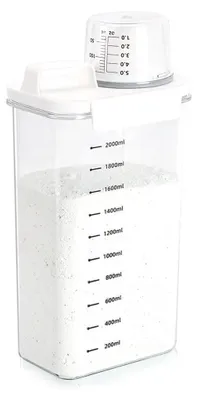 Waschmittelspender 2300 ml luftdicht mit Messbecher, weiß