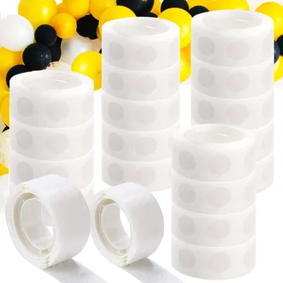 Image de Points adhésifs pour ballons - Points adhésifs double face pour décorations - 2000 pièces sur 20 rouleaux