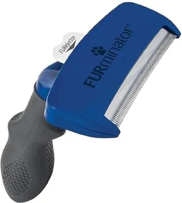 Image de Brosse pour chien à poils courts, bleue, 1 pièce