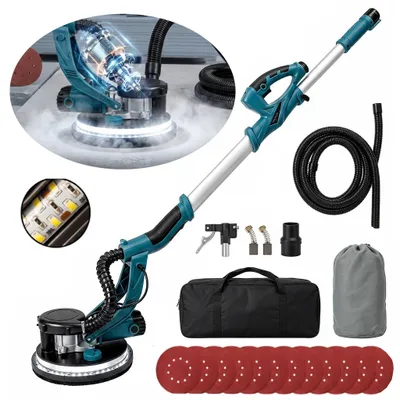 Produktbild von Professional Trockenbauschleifer H-TS1640, 1250 Watt Deckenschleifer, Schleifteller-Ø 223 mm, inkl. 12x Schleifblatt, im Handwerkerkoffer