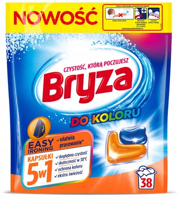 Obrázek produktu pro Bryza Kapsułki do prania Kolorowe, 38 sztuk