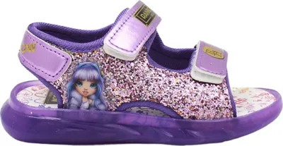 Produktbild von Regenbogenfarbene, lila leuchtende Sandalen, Größe 27
