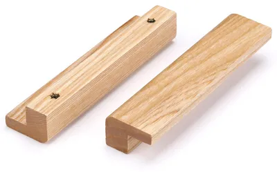 Zdjęcie produktu dla 6 sztuk drewnianych uchwytów do mebli - rozstaw otworów 96 mm