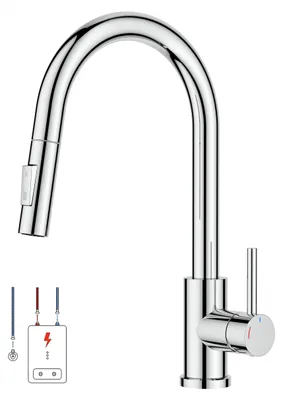 Immagine prodotto di Rubinetto da cucina a bassa pressione, rubinetto da cucina estraibile, miscelatore monocomando