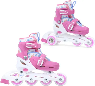 Produktbild von MADIVO Kinder Mädchen 2IN1 Inline Skates Rollschuhe VERSTELLBAR Inliner Triskate - Rosa XS (26-29)