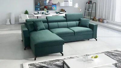 Produktbild von Ecksofa mit Schlaffunktion VENICE Bettkasten Ottomane Links