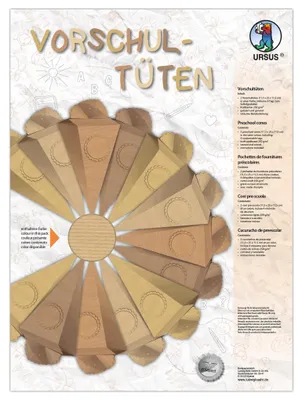 Produktbild von Ursus VORSCHULTÜTE KRAFTKARTON,25CM HOCH,2ST.NATUR