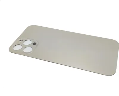 Imagen del producto de Funda trasera para Apple iPhone 12 Pro Max (modelos A2411 y A2342), color dorado, con orificio grande