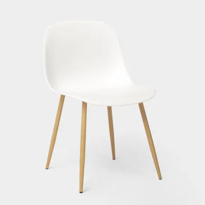 Image de Chaises design scandinave pour cuisine salle à manger restaurant Sleek - Blanc