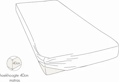 Produktbild von Kayori Shizu Jersey Spannbettlaken 40cm Steg Größe 180-200x200-220cm Farbe Weiß