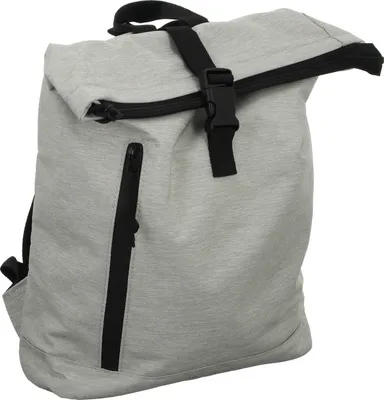 Produktbild von Rucksack BKR113-1-S Grau Rolltop mit Steckschnalle Textil 27 cm x 31 cm x 8 cm