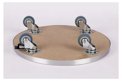 Produktbild von Möbelroller/Pflanzenroller Ø 40 cm, ALU, 150 kg, PolyurethanRolle mit Bremse, hergestellt in Deutschland