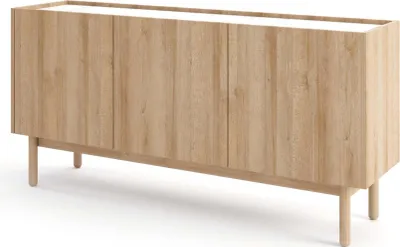 Immagine prodotto di FURNLUX Credenza Boho Beige E Bianco 144cm / Colore principale: Beige / Dimensioni: 144 x 68 x 37 cm