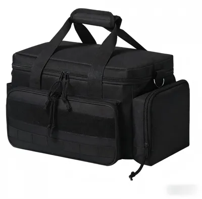 Immagine prodotto di Borsa porta attrezzi da uomo Organizer multifunzionale in poliestere Borsa da viaggio per riporre gli attrezzi Nero con scomparti multipli