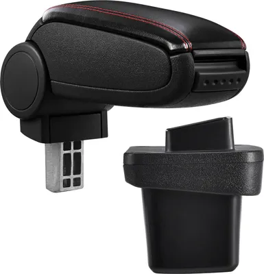 Image de Accoudoir central MAL COMPLET cuir noir rouge pour VW Golf 7 VII
