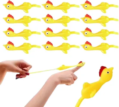 Produktbild von Steinschleuder Huhn 12 Stück, Finger dehnbares Spielzeug, für Kinder