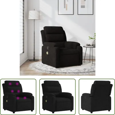 Produktbild von The Living Store Massagesessel Schwarz Samt