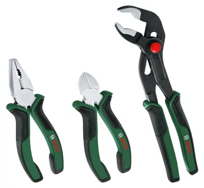 Image de Ensemble de pinces Bosch, 3 pièces (pinces de haute qualité, précises et durables : 160 mm)