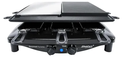 Produktbild von Steba RC 8 Steel Deluxe Raclette-Grill-Kombigerät, Raclette-Grill mit heißem Stein, Thermostat