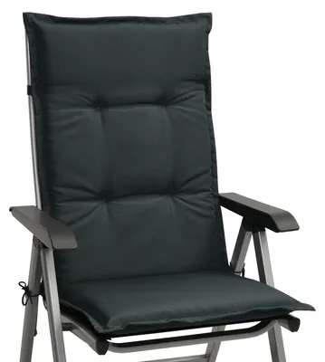 Produktbild von Beautissu Hochlehner Set Base HL Sitzkissen, 120x50x6cm Graphitgrau