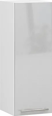 Produktbild von Hängender Küchenschrank: eine Tür, zwei Einlegeböden, Farbe: weiß | metallischer Glanz, Maße des Möbels: B: 30 cm, H: 72 cm, T: 30 cm