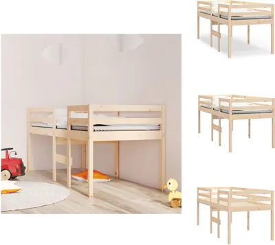 Produktbild von vidaXL Hochbett 80x200 cm Massivholz Kiefer -  Betten & Bettgestelle