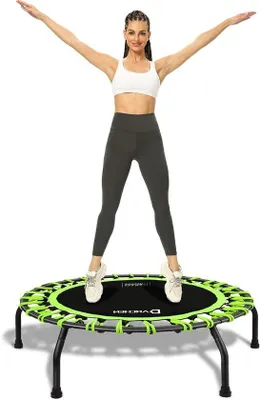 Produktbild von Mini Trampolin - Fitness Trampolin - Innenzug - Quiet Elastic Chokes - 100 cm - Grün